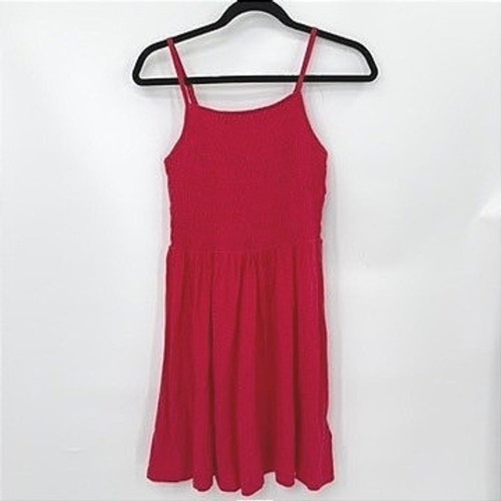 Gap NWT Smocked Sundress Women S Red Chic Cotton Summer Boho Preppy Beach